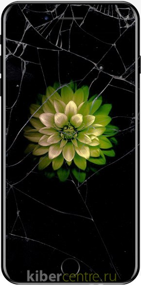Треснутое стекло на iPhone 7 Plus