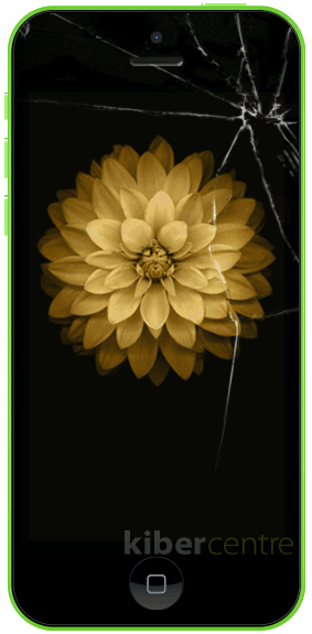 Треснутое стекло на iPhone 5с