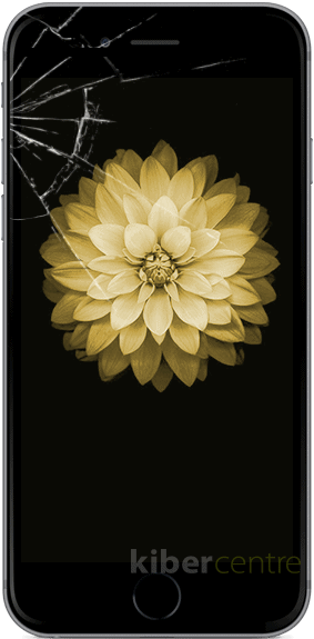 Треснутое стекло на iPhone 6S