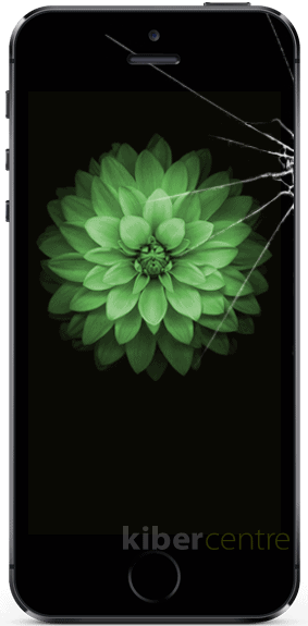 Треснутое стекло на iPhone SE