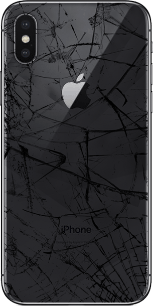 Разбито заднее стекло на iPhone X
