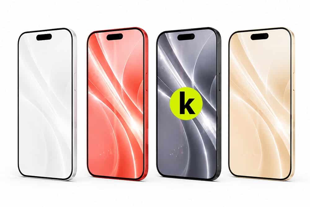 Возможные варианты цвета корпуса и оформления дисплея нового поколения iPhone Air